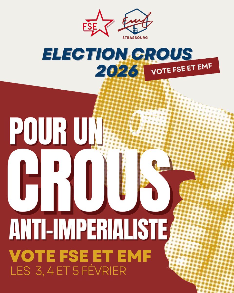 📢 Etudiants Musulmans de France Strasbourg et la Fédération Syndicale Etudiante Strasbourg se présentent pour une liste de lutte et de défense de nos droits étudiants aux élections du CROUS !