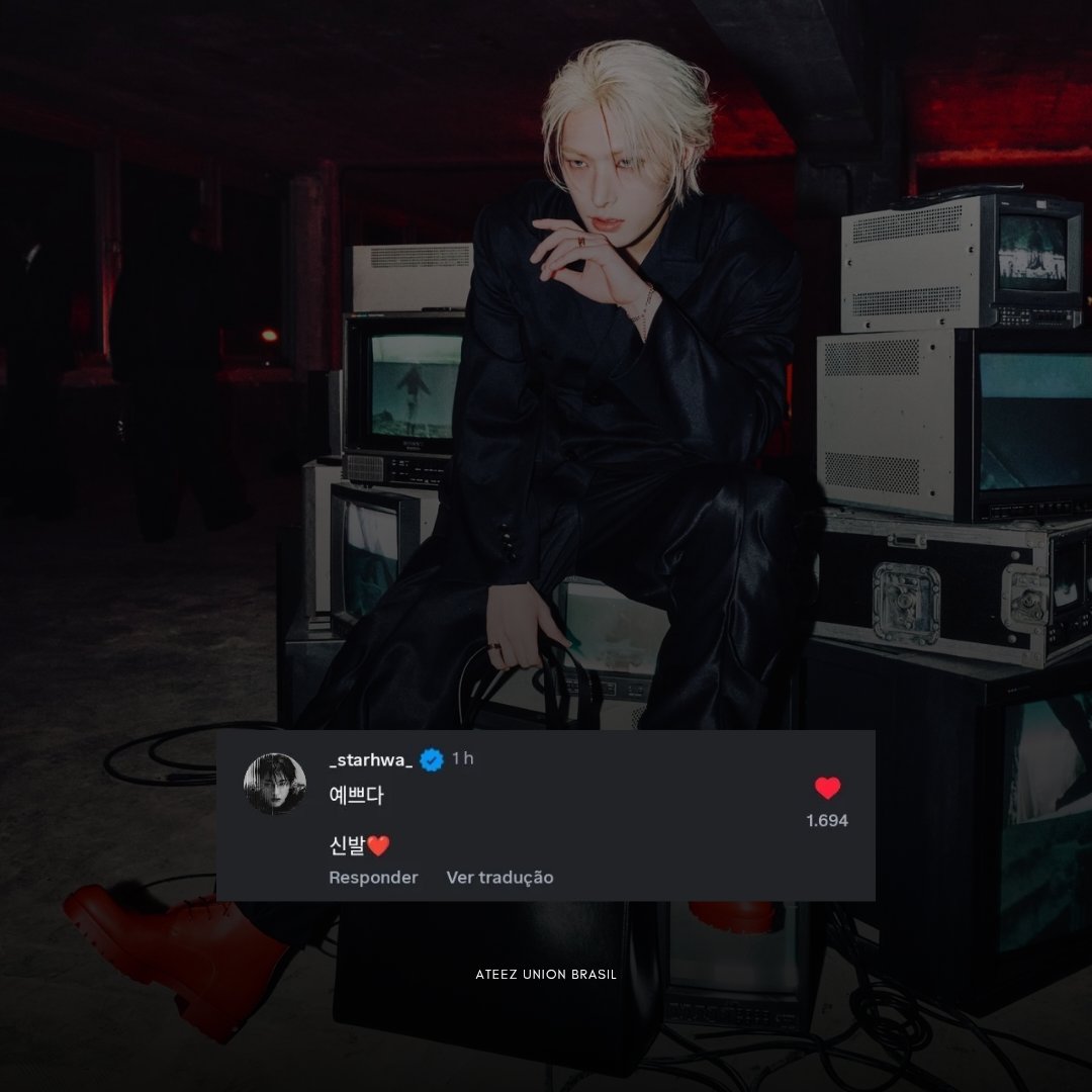 ATEEZUnionBra's tweet image. ℹ️ • #SEONGHWA comentou na publicação do #MINGI no Instagram!

⭐: Que lindo
Os sapatos ❤️

#ATEEZ #에이티즈 @ATEEZofficial