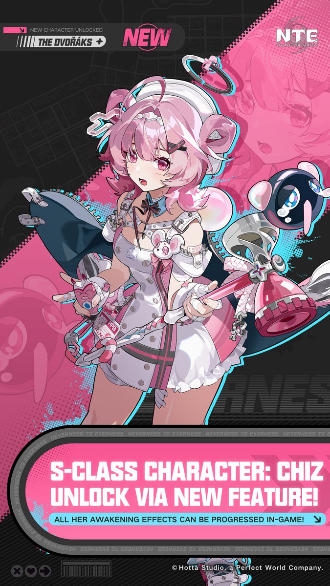 NTE_GL's tweet image. Character Intro &amp;gt;&amp;gt; Chiz

"I... I'm ready!"

S-Class Character: Chiz unlock via New Feature!

All her Awakening Effects can be progressed in-game!

NTE Co-Ex Test — Now Recruiting!
Preregister for NTE &amp;amp; Co-Ex Test now &amp;gt;&amp;gt; pwgam.es/4scX8kS

#NTE #NevernesstoEverness #NTEbeta…