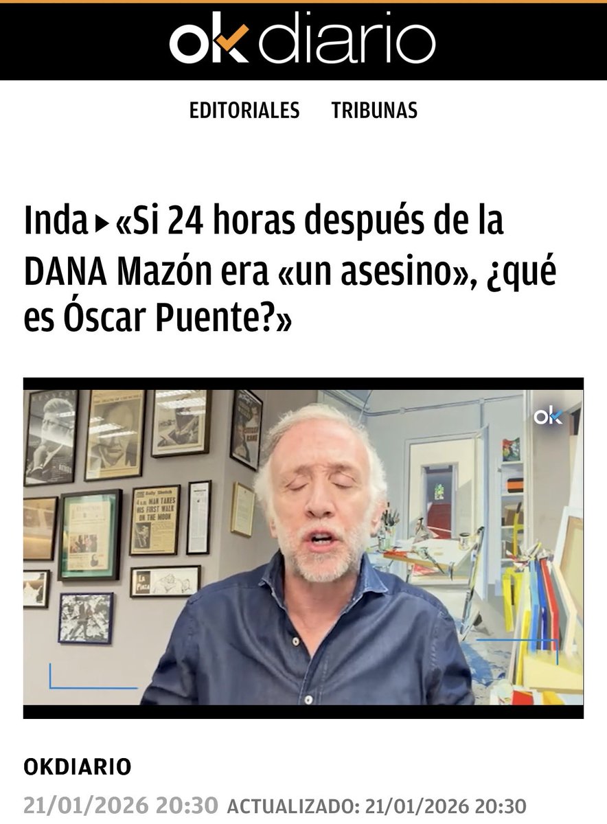 <a href="/oscar_puente_/">Óscar Puente</a> esta ahí desde el minuto uno,dando la cara y todas las posibles respuestas que hay hasta ahora porque sigue la ivestigacion.
#Mazón estuvo desaparecido de fiesta con su amiga sin enterarse que la gente se estaba ahogando.
#FeijóoMentiroso un año tapando y ocultando