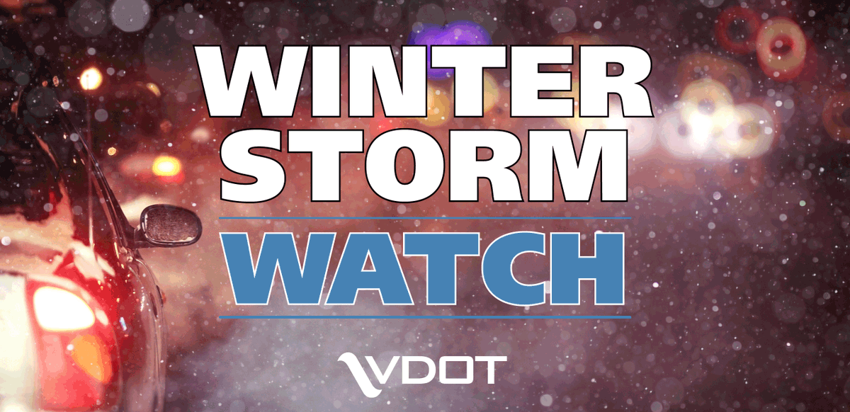VaDOTNOVA's tweet photo. A #WinterStormWatch has been issued for NOVA District Saturday PM through Monday PM. Widespread significant snow is expected along with frigid temperatures. Be sure to finish up preparations and give our crews plenty of space on the roads as they pretreat today and tomorrow. https://t.co/LJNinqxdeT
