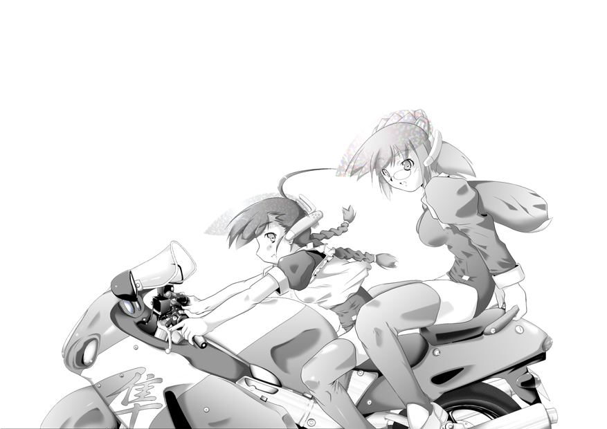 #絵柄の振り幅選手権
描き始めの頃のMe&2000。
漫画のオフロードバイクは約1年前。
趣味は全く変わっていないな('・ω・`) 