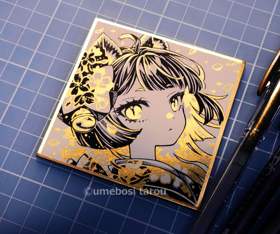 久しぶりの豆色紙(第三弾)♪可愛く描けました!!♡｡+✧♡٩(,,ΦωΦ,,)و
