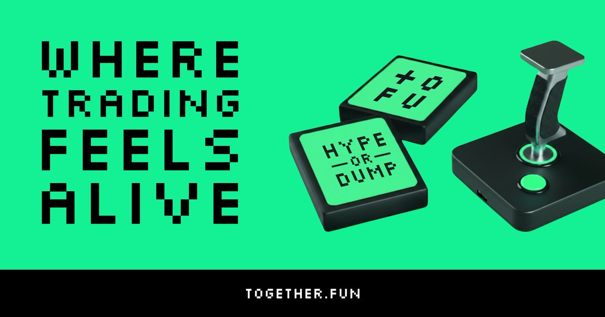 Remember when games were simple: plug in 🔌, press start ▶️, and you’re in?
That’s the energy we’re bringing back - but for markets.

A new build is loading…. ⏳
You’ll know when it’s time to press start.

TOGETHER.FUN

#TogetherFUN #TOFU #InProcess