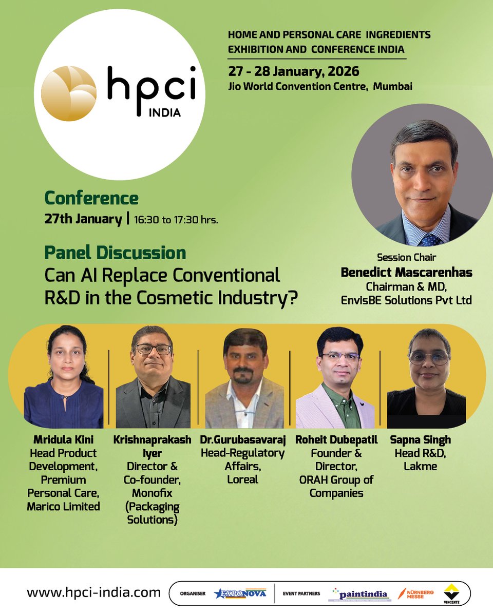 HPCI India’s Conference Sessions connect market intelligence, consumer shifts and ingredient strategy across regions, helping suppliers and brands understand where growth is emerging and how innovation needs to respond.     

Register now: n-gage.live/HP26V/visitor/… #HPCIIndia2026