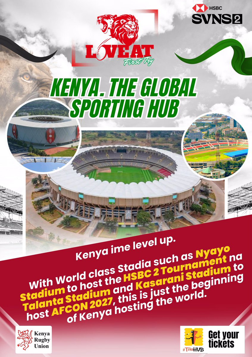 Just a reminder that …HSBC SVNS2 tournament is coming to Nairobi next month with just 22 days to goooo. Get your tickets (TikoHub) tikohub.com/events/404

#LoveAtFirstTry