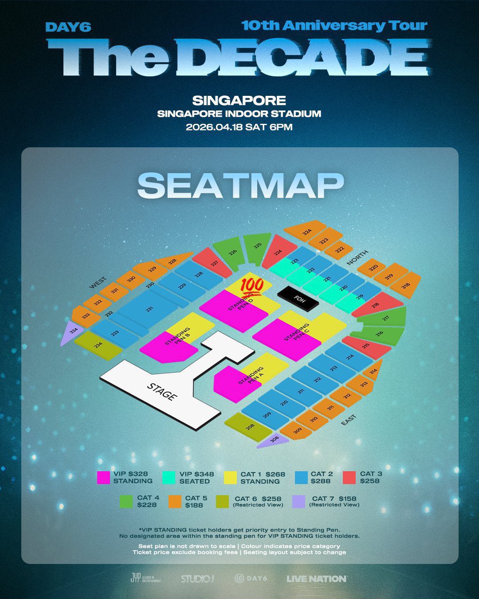 [WTS] DAY6 The DECADE in Singapore 🇸🇬

Date: 18 April 2026
Ticket: x4 CAT 1 standing pen D
Qn <8, 4 consecutive seats 

Please DM me for more info. Thanks!

#DAY6inSG #The_DECADE_SINGAPORE #Day6inSingapore