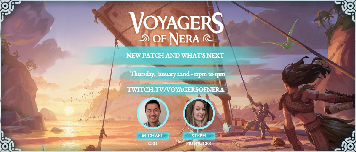 VoyagersofNera's tweet image. Tune in tomorrow to catch the latest game updates, and ask us anything!

Thursday, 12pm - 1pm PT!

twitch.tv/voyagersofnera