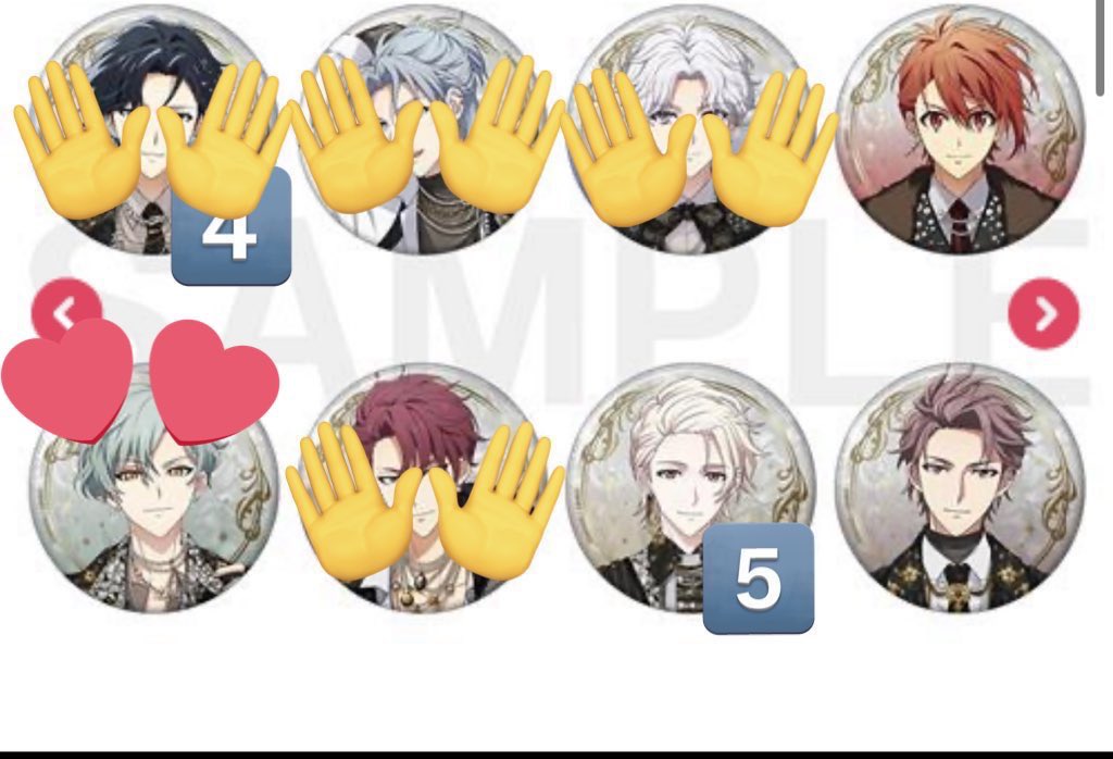 アイナナ アイドリッシュセブン expo缶バッジ A 譲 陸 巳波5 虎於 求