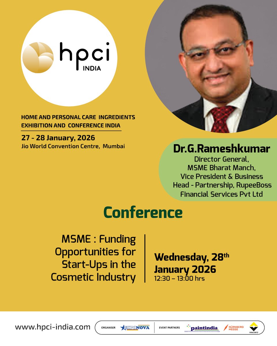 HPCI India’s Conference Sessions connect market intelligence, consumer shifts and ingredient strategy across regions, helping suppliers and brands understand where growth is emerging and how innovation needs to respond.       
Register now: n-gage.live/HP26V/visitor/… #HPCIIndia2026