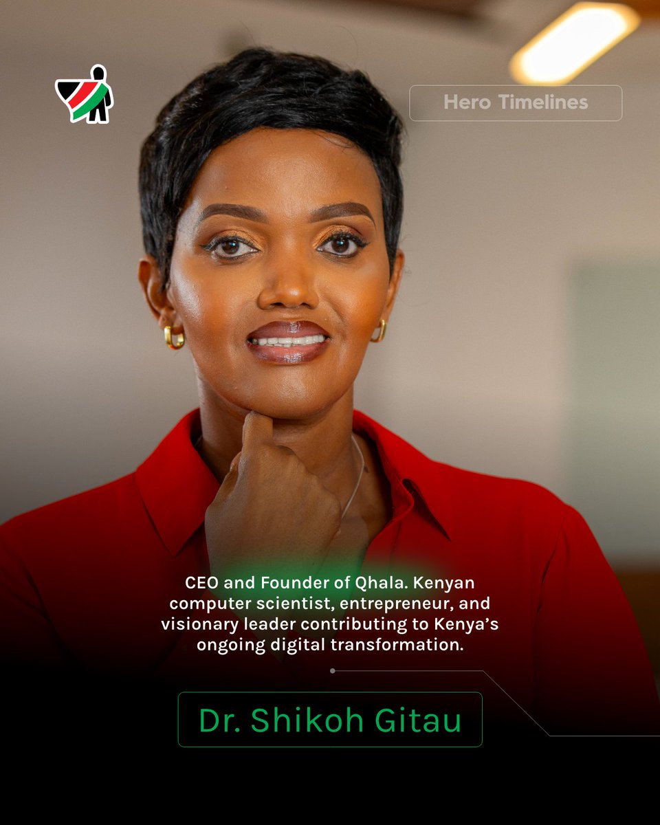 Dr. Shikoh Gitau is redefining Africa’s digital future. From building apps like Ummeli to leading <a href="/QhalaHQ/">QhalaHQ</a>, she proves tech with purpose transforms lives and systems.

 Which part of Dr. Shikoh’s journey inspires you most?

#KenyanHeroes