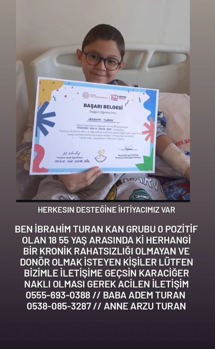 🔴Acil 🔴
Karaciğer nakli gerekiyor ve çok az vakti kalmış.
Kan grubu 0+ 
🔴Belki de bir RT’niz hayat kurtarır.🔴
Elden ele paylaşalım lütfen 🙏

Babası Adem Turan: 0555 693 0388

#HaldunDormen Eren #GSvAATL #TürkBayrağı #perşembe #günaydın Grönland #BayrakNamustur Yunus Sörloth