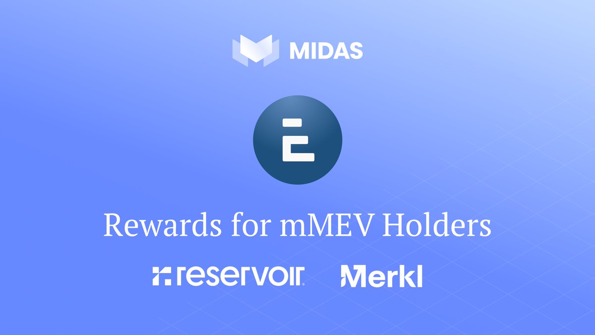💎 <a href="/reservoir_xyz/">Reservoir</a> rewards for <a href="/MEVCapital/">MEV Capital</a> mMEV holders are here!

→ Distributed via <a href="/merkl_xyz/">Merkl</a>
→ Eligibility period: 31 March - 6 Aug 2025
→ Applies to mMEV on <a href="/etherlink/">Etherlink 🔗</a>, <a href="/plumenetwork/">Plume</a> and <a href="/ethereum/">Ethereum</a>
→ Integrations via <a href="/Morpho/">Morpho 🦋</a>, <a href="/pendle_fi/">Pendle</a>, <a href="/eulerfinance/">Euler Labs</a> and <a href="/SuperlendHQ/">Superlend</a>