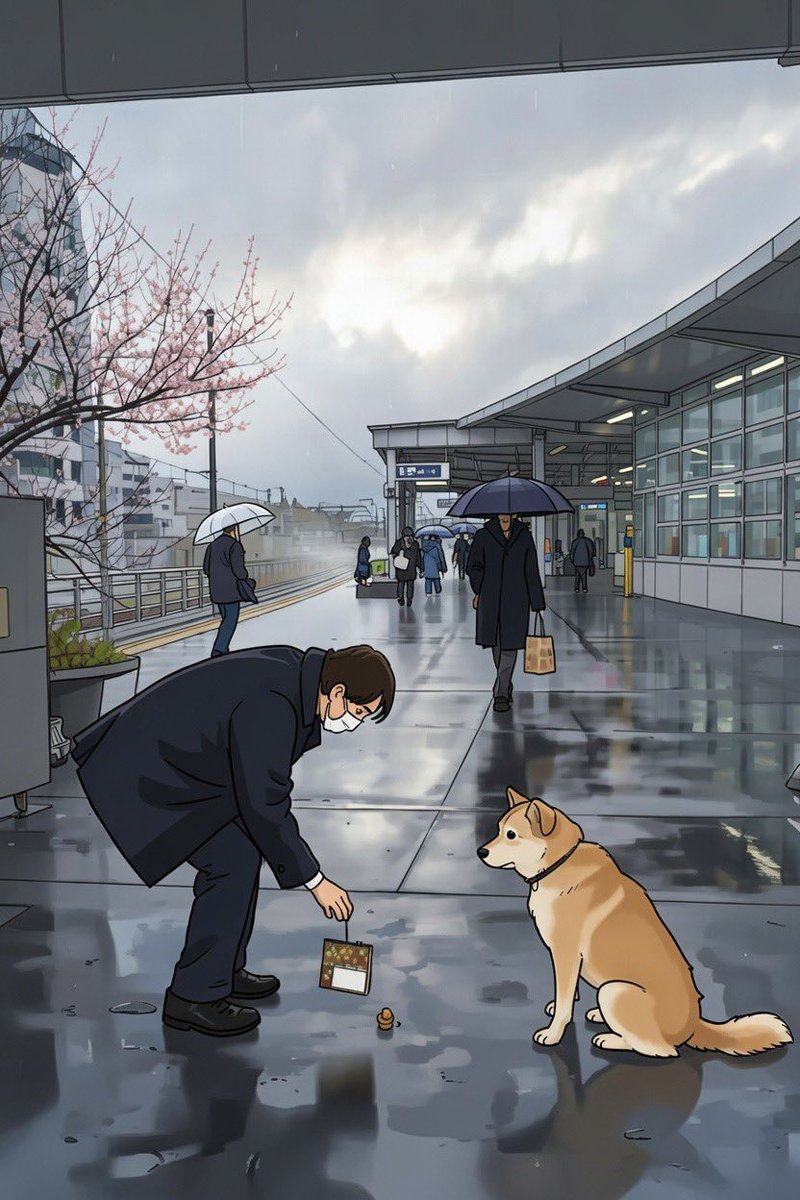 HachikoS0L's tweet image. DAY 55 WAITING FOR MY MASTER · 
January 22, 2026

Fifty-fifth late afternoon.

Thursday’s steady cadence fills the station with the week’s winding rhythm, 
commuters exchanging nods over midweek triumphs and weekend plans, 
the air laced with the earthy tang of rain-slicked…