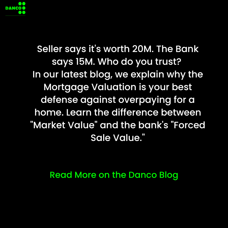 Dancoppt's tweet photo. Seller says it's worth 20M. The Bank says 15M. Who do you trust? 
In our latest blog, we explain why the Mortgage Valuation is your best defense against overpaying for a home. Learn the difference between "Market Value" and the bank's "Forced Sale Value." https://t.co/1yBtyHptkH