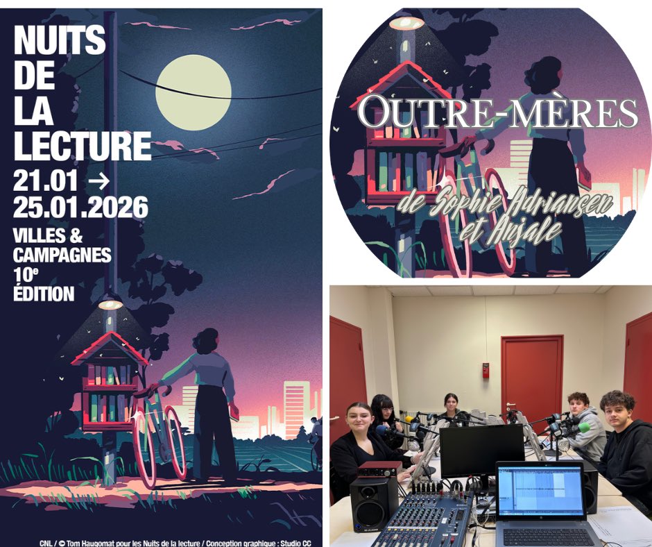 #Nuitsdelalecture 2026 Éva, Camille, Mathéo, Raphaël et Gabriela vous parlent de l'Album Outre-mères de Sophie Adriansen et Anjale aux éditions Vuibert.
🎧 podeduc.apps.education.fr/video/122397-2…
