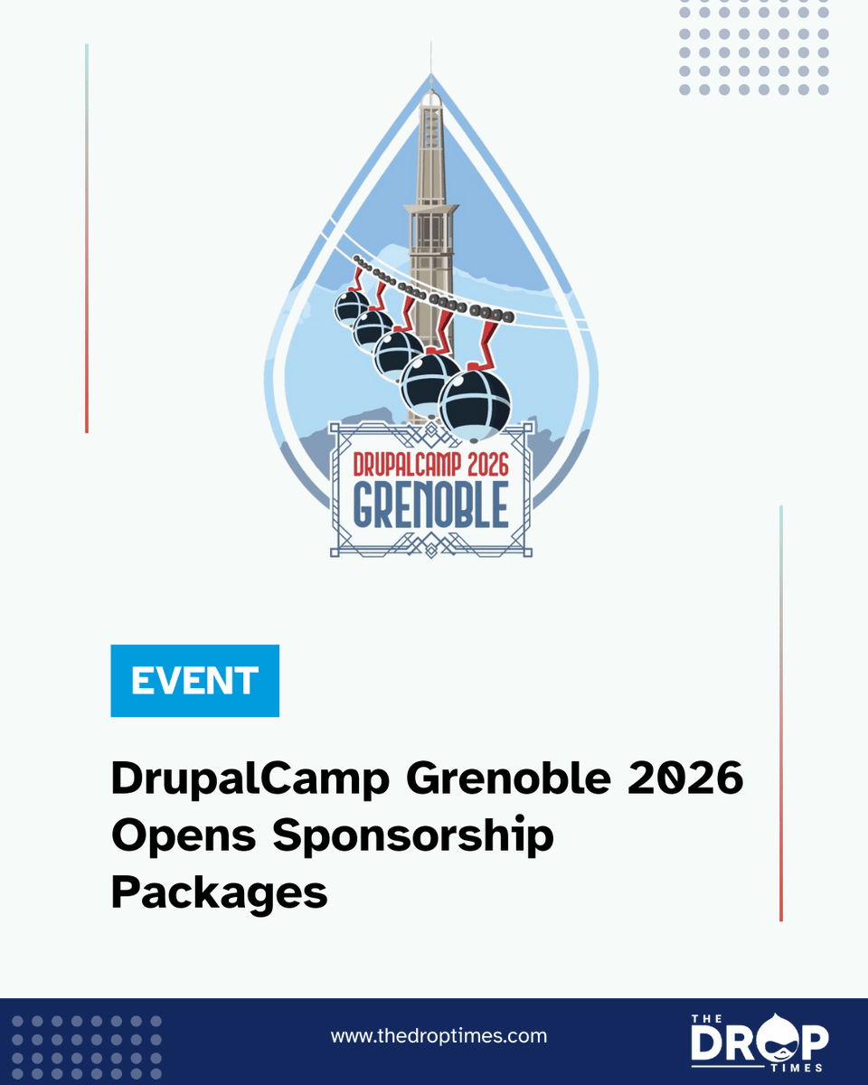 thedroptimes's tweet photo. Sponsorships open for DrupalCamp Grenoble 2026 🇫🇷 (9–11 April). @drupalfr 

Tiers, perks, and custom options now available.

https://t.co/ofPpzTPj9Y 

#DrupalCamp #DrupalFrance #OSSponsors #DrupalEvents https://t.co/JLLPDZRFen