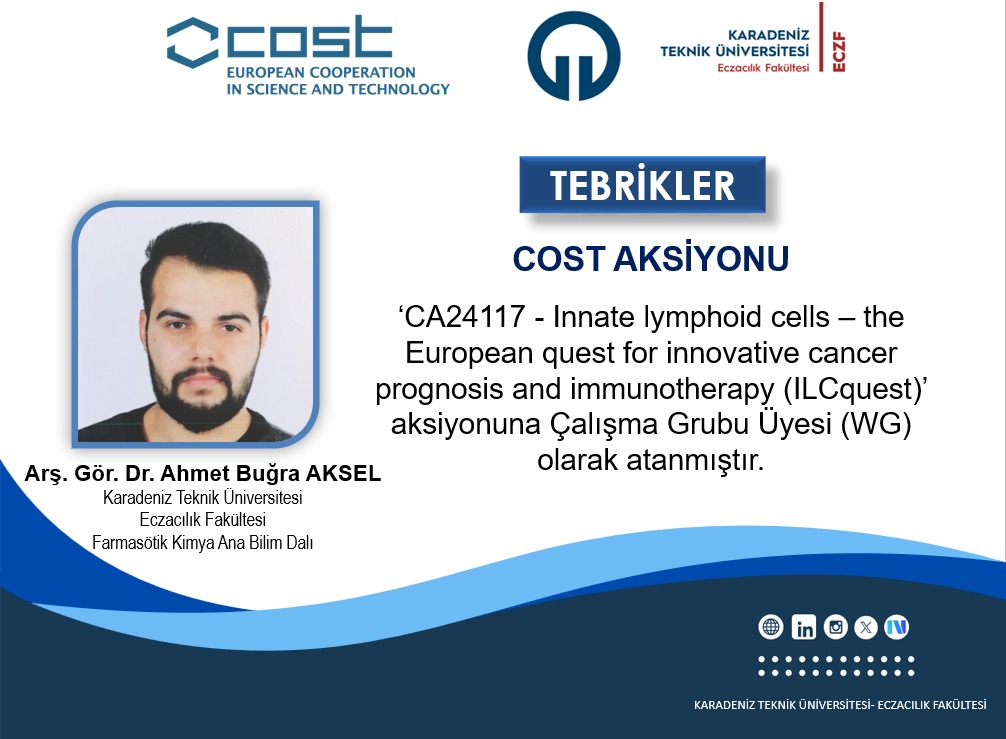 Akademisyenimizi tebrik eder, çalışmalarında başarılar dileriz.💐#ktüeczacılık