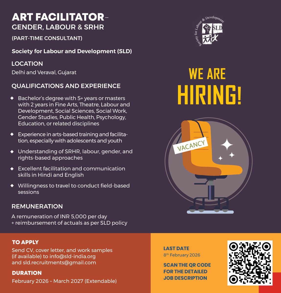 Society for Labour & Development (SLD) tweet media