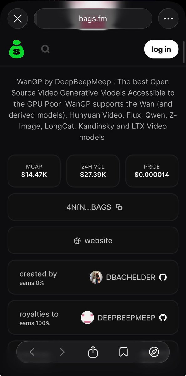CryptoExpert101's tweet photo. Wtfff the #wan2gp dev is also a contributor to $GSD trading at 6.5m mcap and ath of 9m mcap
( see bottom right corner of first attachment )⬇️
+ he has an insane github and 100% confirmed he deployed on Bags.
I think we found today’s runner✅
4NfN4TBU4SCyyzyZkuFjVLjMJiZApkQKa64Vx41PBAGS
Will crime
@mr_pschmitt @SpiderCrypto0x @Bullrun_Gravano @PainCrypt0 @CookerFlips @FlippingProfits @MageArez