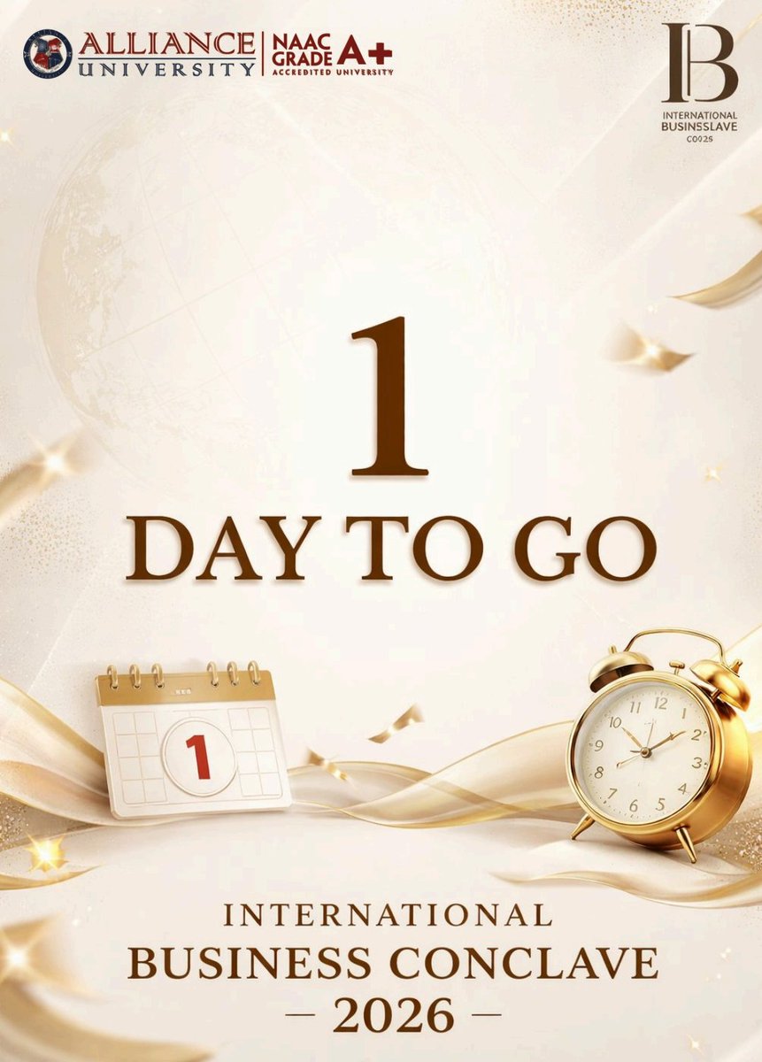 IB_Club_AU's tweet photo. Just 1 day to go!
Where global ideas meet real impact.
International Business Conclave 2026.
#1DayToGo 
#IBC2026 
#GlobalBusiness
 #Leadership #BusinessConclave https://t.co/7QRpFDd9bg