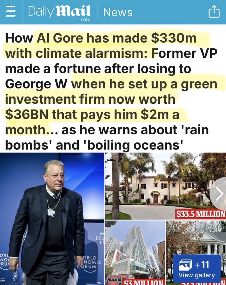 Artemisfornow's tweet image. The media is reporting that a Larry Fink invite only dinner was a bit feisty, with Al Gore said to have booed and heckled the US Commerce Secretary.

The media has also reported extensively on the vast personal wealth Gore has accumulated during the era of net-zero climate…