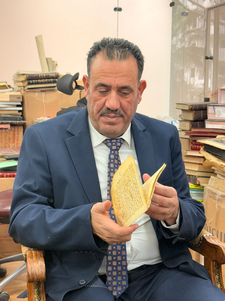 IARMSS's tweet image. في إطار تعزيز الشراكات المؤسسية ودعم جهود صون التراث العربي، قام مدير معهد المخطوطات العربية يوم الأربعاء الموافق 21 يناير ، بزيارة إلى مؤسسة (عِلم) لإحياء التراث والخدمات الرقمية بالقاهرة، حيث كان في استقباله الشيخ عبدالعاطي الشرقاوي، رئيس مجلس الإدارة...