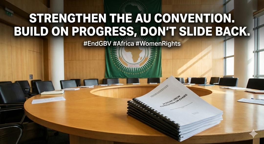 The AU Convention on the Elimination of Violence against Women and Girls (AU- CEVAWG) 
has regressive provisions that risk undoing decades of progress for women and girls’ rights. 

We call on all stakeholders to unite and strengthen the Convention before its ratification.