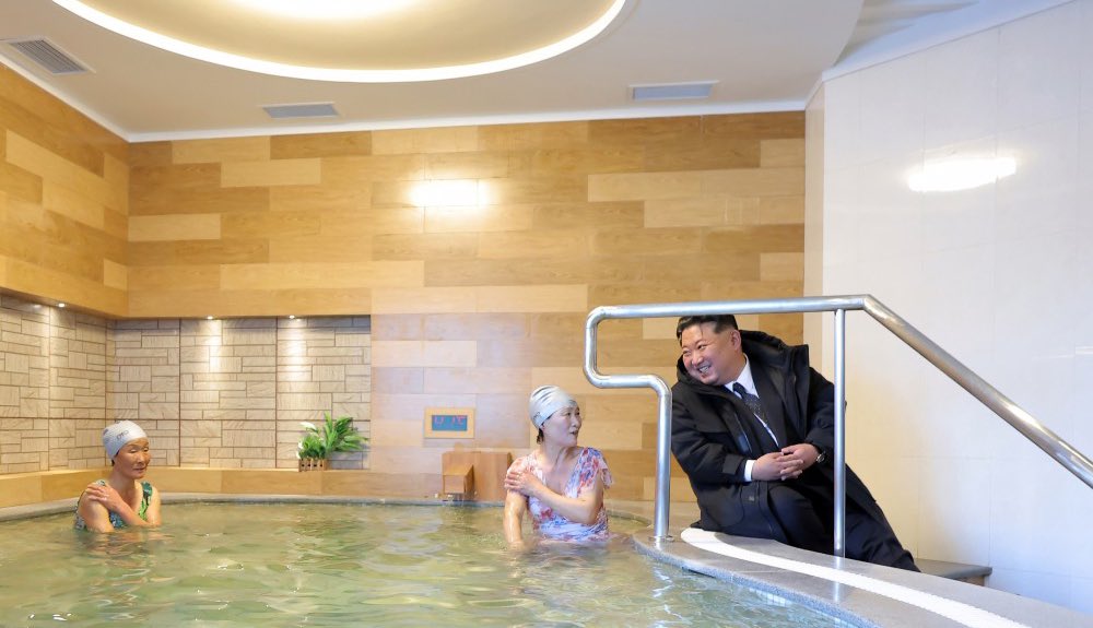 Kim Jong-un opens a renovated hot spring resort in northeastern North Korea.