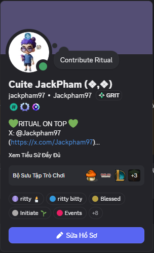 Jackpham97's tweet photo. ❖❖❖❖❖ GRitual ❖❖❖❖❖
WOWWWW 😱😱
Today was an amazing day!
🎉🎉 I got a New role of #Ritty.
🥰🥰Thank you to everyone who helped me so I could show my best.
@ritualnet
@RitualVietnam
Ritual is next blockchain for 2026
#Ritualnet #Ritualfnd #RitualCommunity #gRitual
@Jez_Cryptoz @joshsimenhoff
@cryptooflashh @ericgudboy @0xMadScientist
