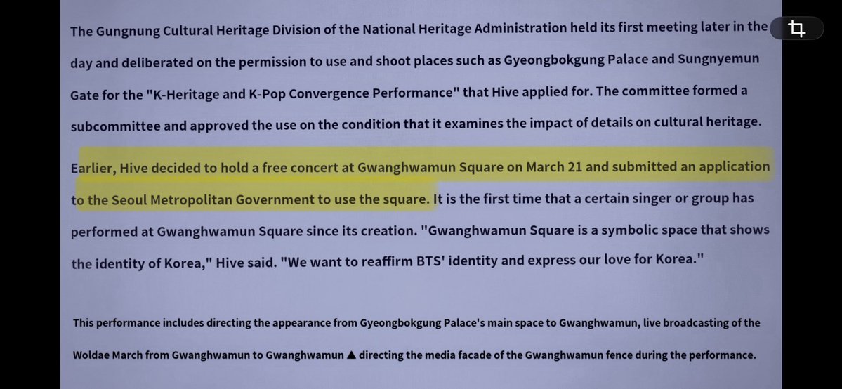 CalicoCat13_13's tweet image. THE CONCERT WILL BE BROADCASTED LIVE ON MARCH 21st !!!

Hybe decided to hold a free concert at Gwanghwamun Square on MARCH 21st.

The concert will be broadcast live to 190 countries around the world through the online video service (OTT). Hybe estimates that around 50 million…