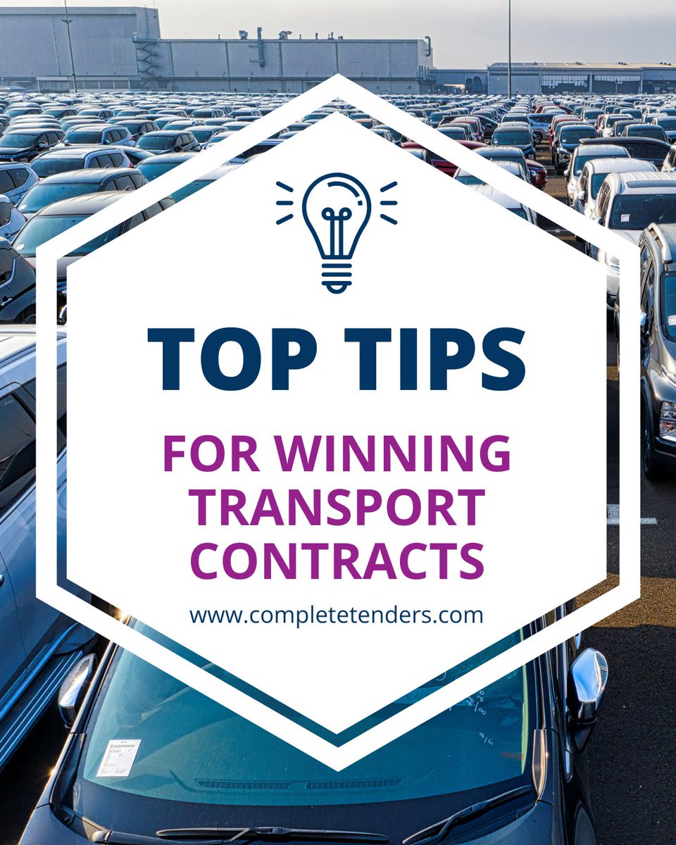 CompleteTenders's tweet photo. Are you looking to win transport contracts with your local council?

Our team of senior tender writers has extensive experience in winning contracts &amp; can support you with everything you need to win. Visit https://t.co/hdGGpap4Q4 to read their top tips. https://t.co/5MBQCAHGfa