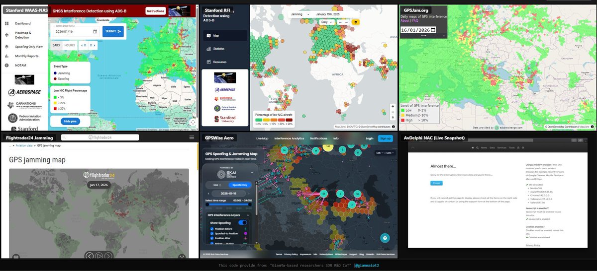 giammaiot2's tweet image. We're releasing New Comparators🙌👊

App SAR Sentinel Tools
giammaiot-app-sar.blogspot.com

ADSB/ACARS/ADSC Heat/Density/pTracks
…view-heatdensity-portals.blogspot.com

MLAT Map-Multi Feeder Network
…eview-mlat-multi-portals.blogspot.com

GPS/GNSS Jamming &amp;amp; Spoofing Portals
…t-gps-gnss-multi-portals.blogspot.com

#OSINT #SIGINT