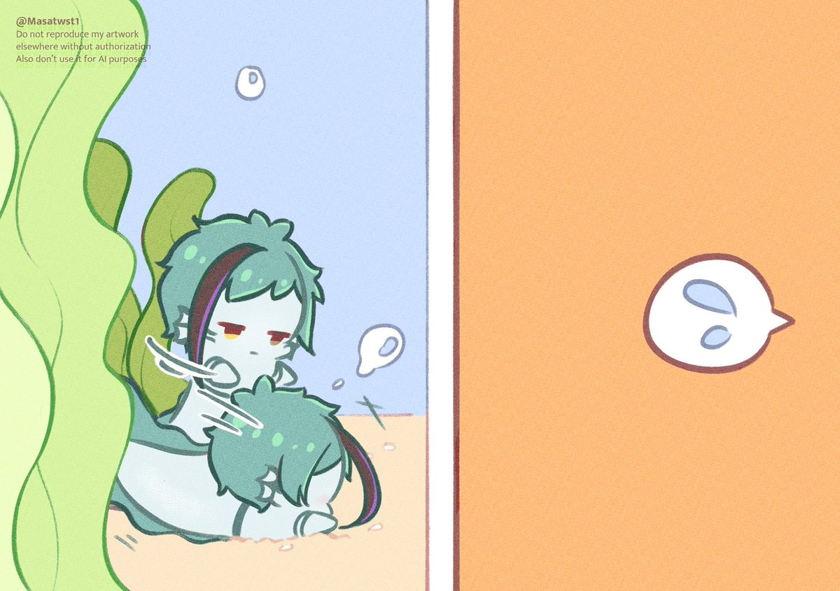 ちっぎょの朝②
#twstプラス
稚魚🐬「くちのなかにしゅなが」
稚魚🦈「オレワルクネェー」