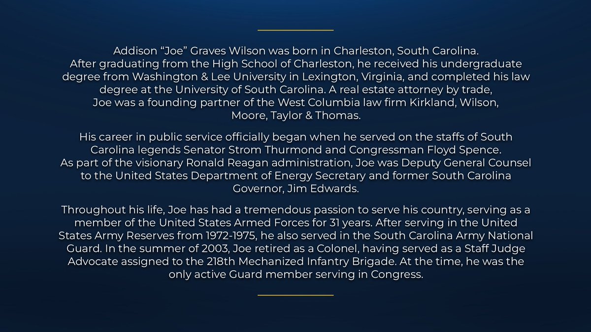 Interfaith_Conf's tweet image. We are honored to announce Congressman Joe Wilson, Representative of South Carolina's 2nd district, as a keynote speaker at "United in Liberty: The Rise of #SpiritualDiplomats" International #Interfaith Conference.

@pastormarkburns @RepJoeWilson @allatra_ipm  #MeetTheSpeakers