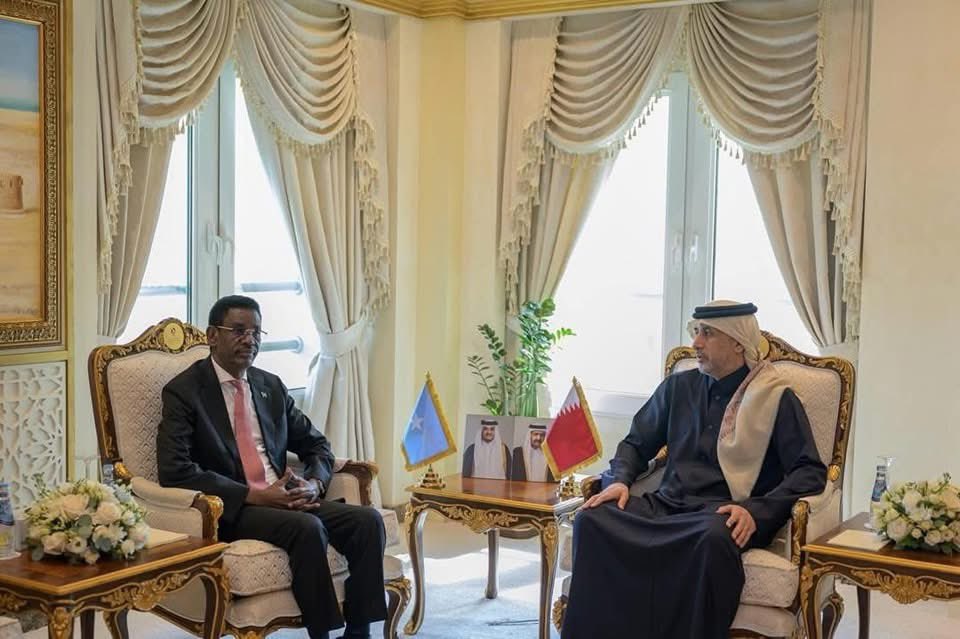 SomEmbQatar's tweet photo. H.E. Abdullahi Sheikh Ismail, Somalia’s Minister of Internal Security, met in Doha with H.E. Sheikh Abdulaziz bin Faisal Al Thani, Minister of State for Interior Affairs, to discuss strengthening security cooperation and issues of mutual interest.

#Somalia #Qatar https://t.co/Hu3PWjbcQa
