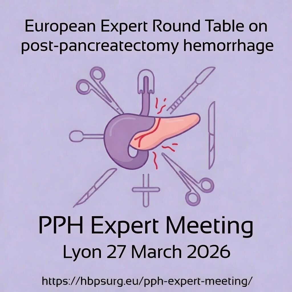 Join leading pancreatic surgeons to discuss Post-Pancreatectomy Hemorrhage! risk factors, management, prevention &amp; future studies. 
📅 March 27, 2026 | Lyon, France (in-person) hbpsurg.eu/pph-expert-mee…