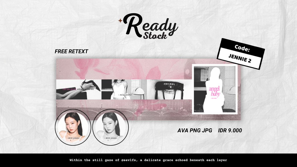 sevlfs's tweet image. bantu repost/rt yaa, thank youu&amp;lt;3     

edisi bring back my old catalog, hari ini aku membawa layout ready stock KARINA AESPA dan JENNIE yang siap dibawa pulang melalui dm/tele aku sekarangg! price on pict dan payment by QRIS yaa🤍

#zonauang #zonajajan