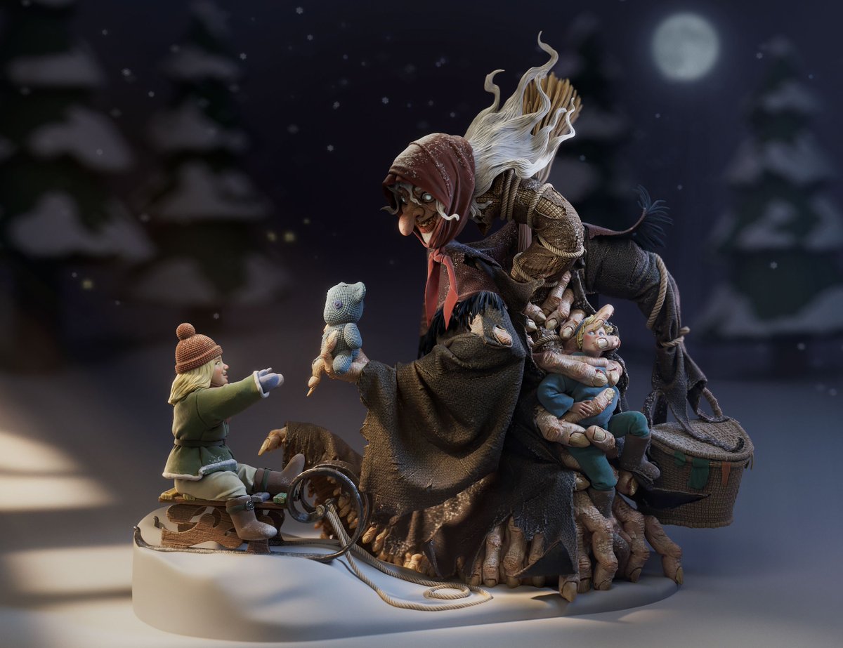 SlavaAxeArt's tweet photo. My new 3d artwork
Frau Perchta #ZBrush @maxonzbrush #redshift https://t.co/RqrRhpblJX