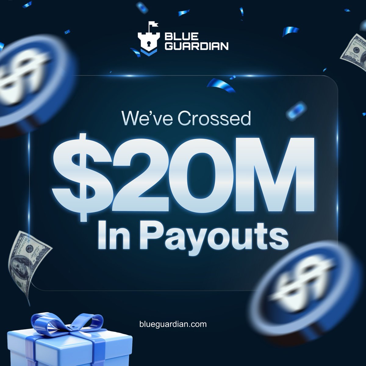 BlueGuardiancom's tweet image. Over $20,000,000 paid out to our traders! 💸

Built with the community

Paid with consistency

What an amazing milestone

How should we celebrate? 👇