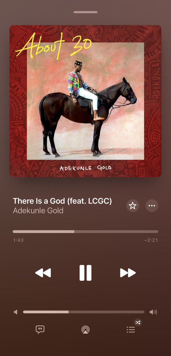 DailyMusicNote's tweet image. Day 5 🎧
“There Is A God” - Adekunle Gold ft LCGC
This song is a gentle reminder wrapped in gratitude, when you look at the waters, the sun, the intricate beauty around you, it all points to something greater. A Creator who designed it all with purpose.