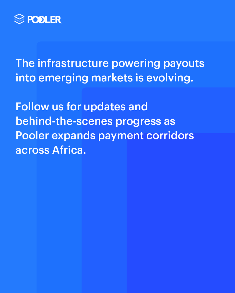 Poolerapp_'s tweet photo. The future of payouts into Africa is being built.
Follow for updates.

#Pooler #Payment #PoolerPayment #Africa #Infrastructure https://t.co/Fjfru7NwVX
