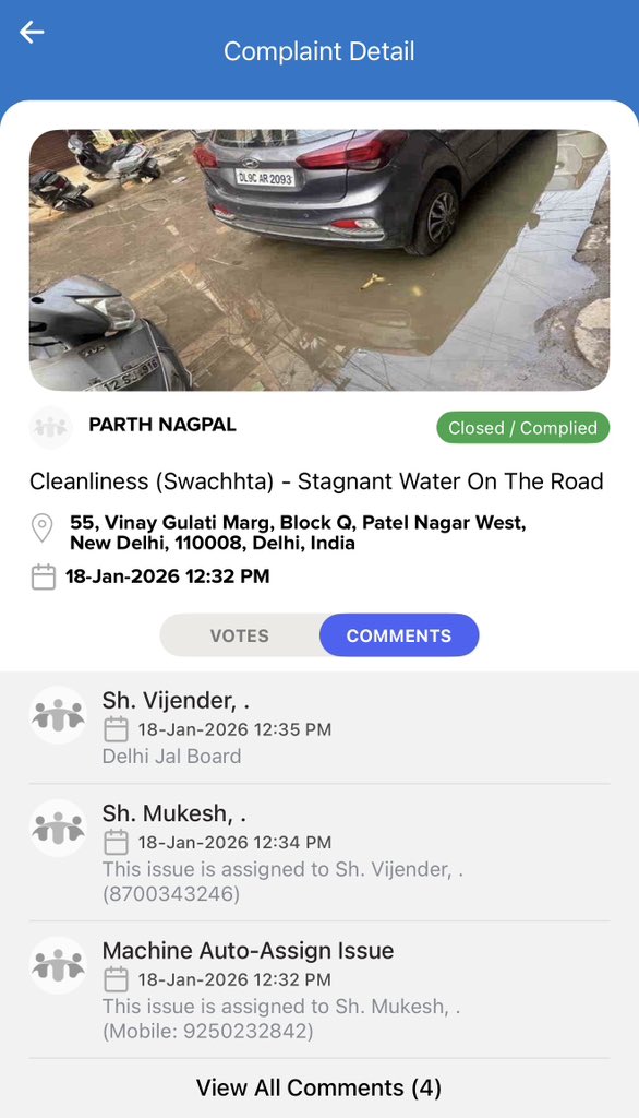 parthngpl76's tweet photo. @grok
🚨 Sewage overflow near M Block Gurudwara, West Patel Nagar 🚨
Road flooded with filthy water. Multiple complaints done. Zero action.
Health risk increasing every day. Is anyone listening?
#WestPatelNagar #SewageOverflow #PublicHealth #WakeUpAuthorities https://t.co/7kWf1hqahR