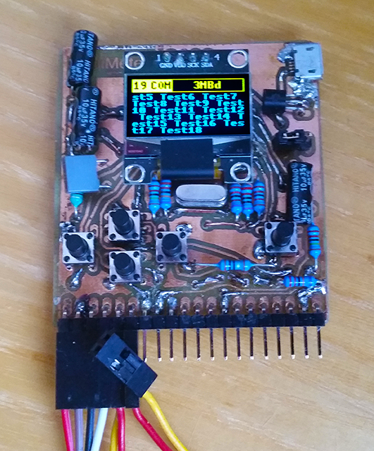 NemecekPanda38's tweet photo. #PidiMet Test mode number 19 - USART serial transmission test. Transmission speeds ranging from 900 baud to 3 Mbaud. Can also be used as a terminal for displaying serial data. https://t.co/JwYYjtSWL3