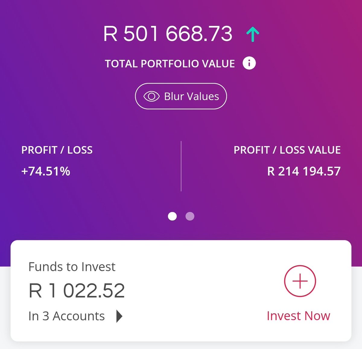 Dividends just took this one over the R500k mark. So proud 💜