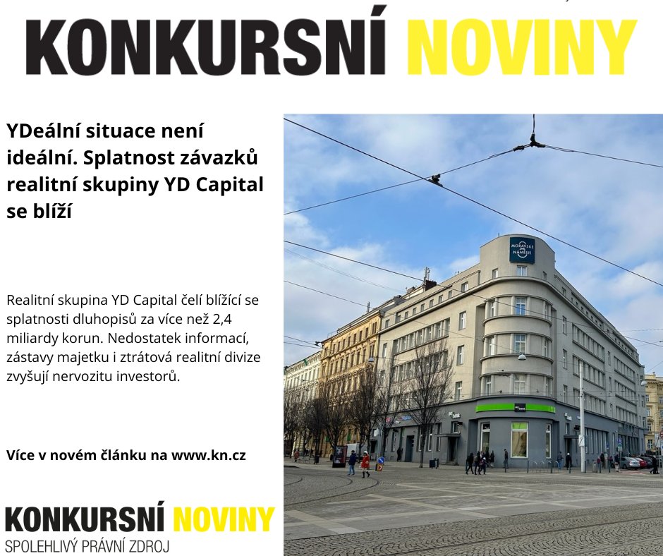 Splatnost dluhopisů #YDCapital za více než 2,4 mld. Kč se blíží.

Ztrátová realitní divize, zastavený majetek a minimum informací pro investory.

📉 Přehled situace zde: kn.cz/ydealni-situac…