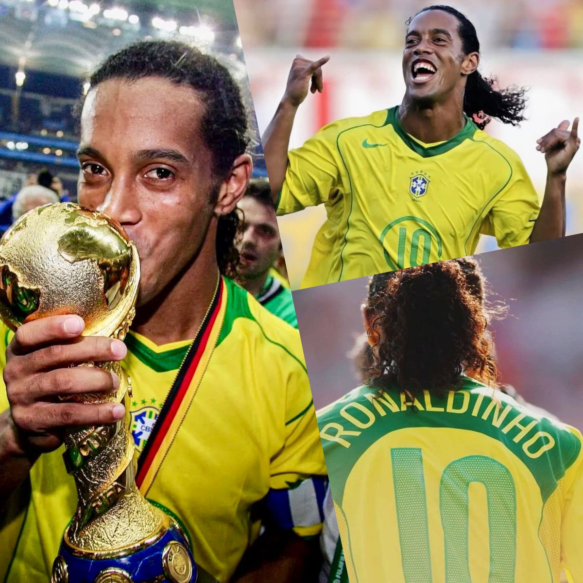 ブラジル代表 ロナウジーニョ total90 2004 復刻 ホームユニフォーム 🇧🇷 #ブラジル代表 ✔️Total90 🟡🟢