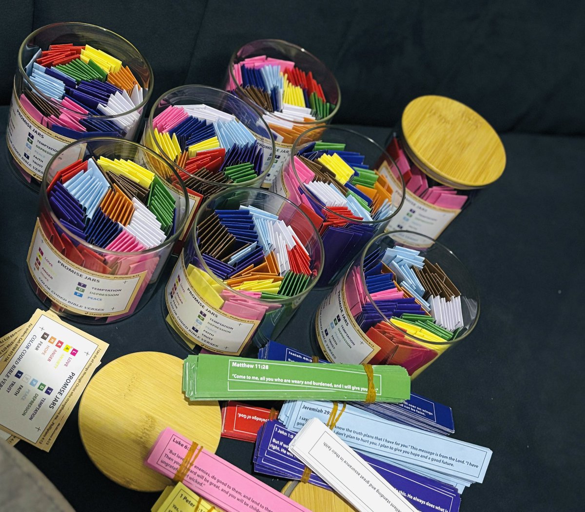 I sell Promise Jars with color coded Bible Verses.. what do you sell?..