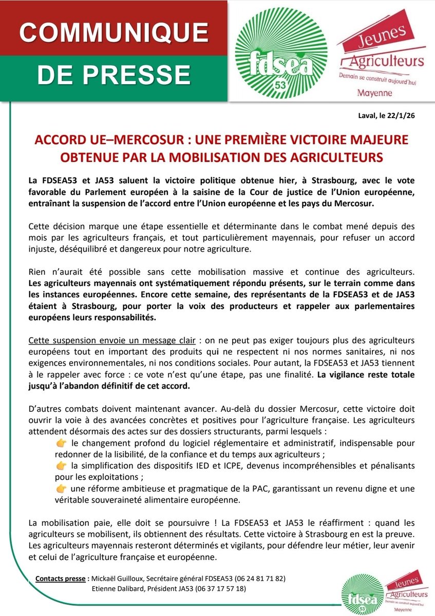 FDSEA53 (@fdsea53) on Twitter photo 