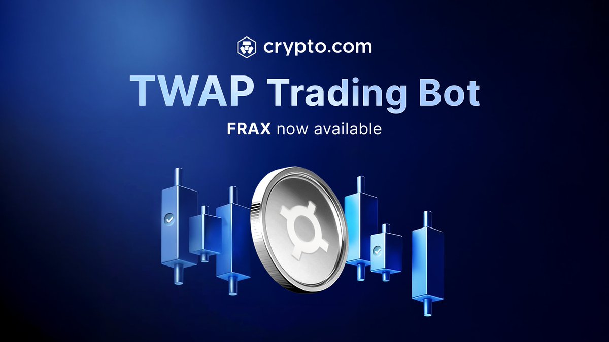 1 new token added to the TWAP Trading Bot: $FRAX 🤖 ✓ Execute large trades  efficiently by splitting them into smaller orders 💱 Reduced price slippage  and minimised risk ➕ A total